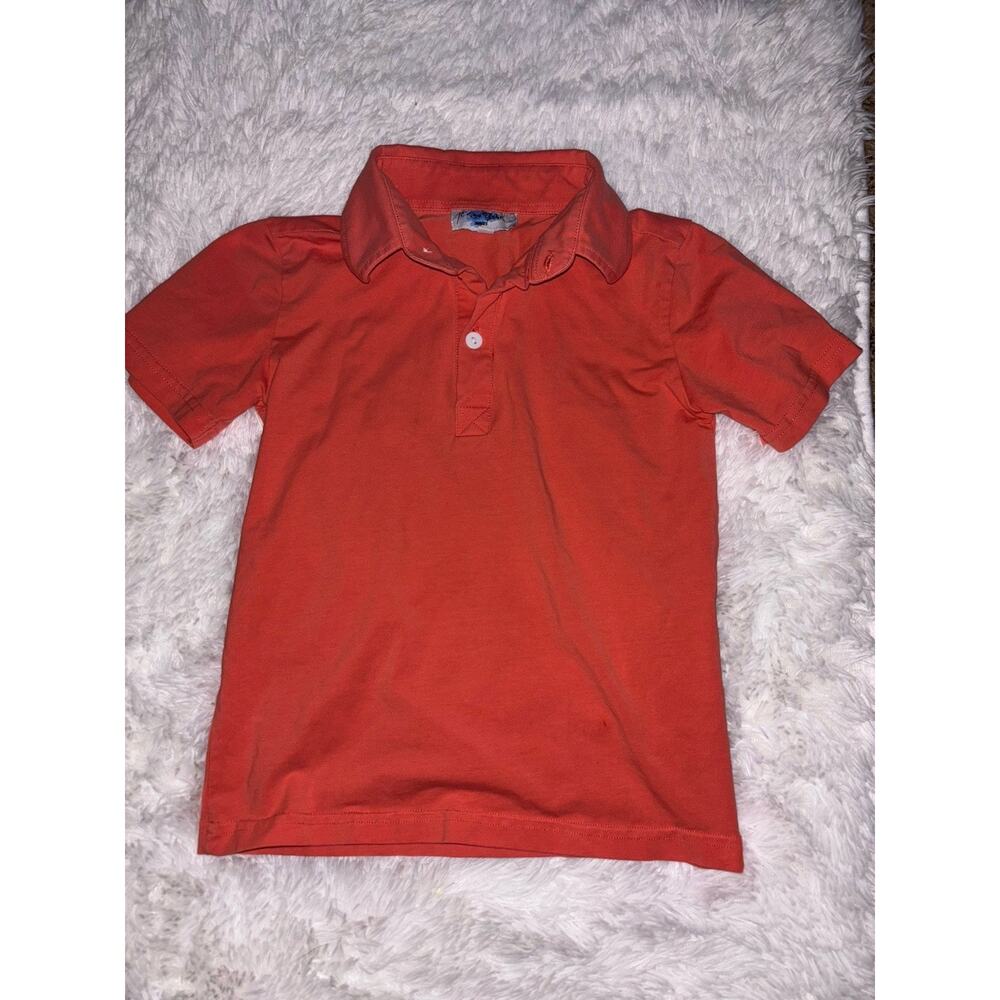 Emma Blake Smocks Boys Sz. 5 Peach/ Orange Knit Polo. Cute, Soft